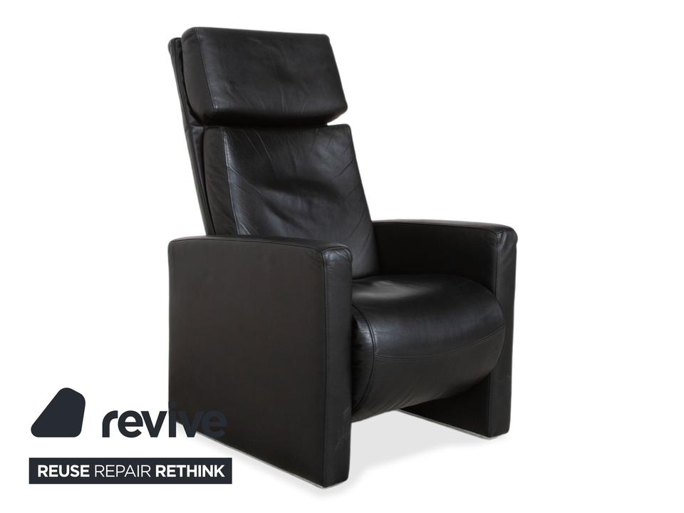 Rolf Benz EGO Leder Sessel Schwarz manuelle Funktion Hochlehner – Bild 3