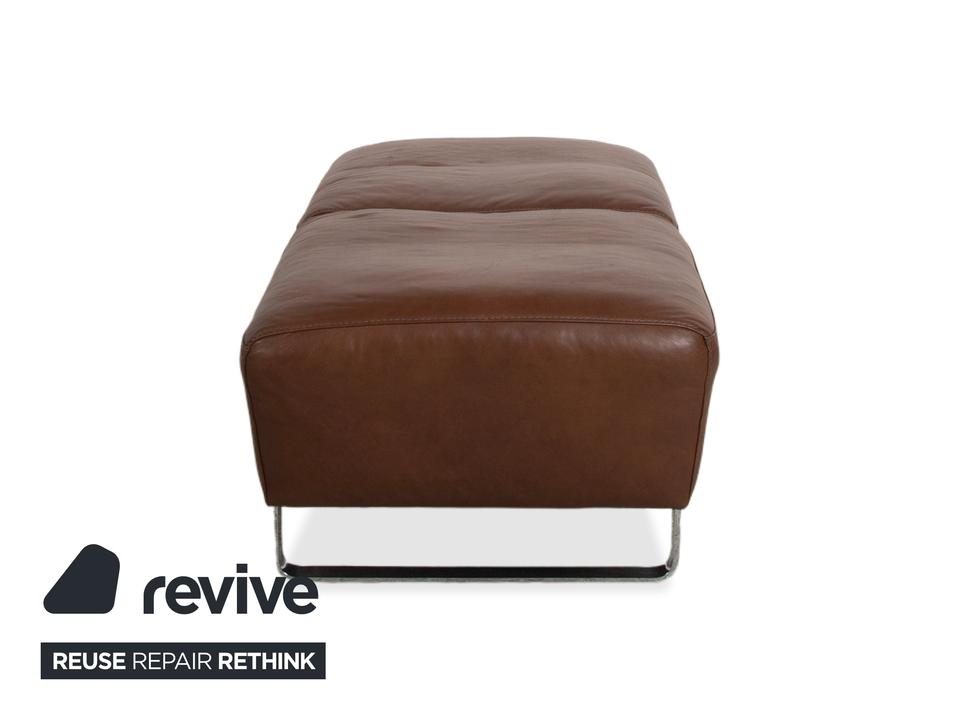 Willi Schillig Alessiio Leder Hocker Braun Mokka – Bild 10