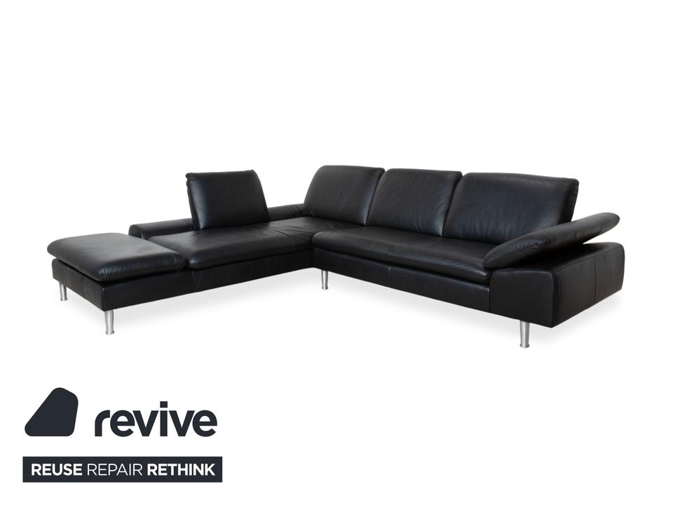 Willi Schillig Loop Leder Ecksofa Schwarz manuelle Funktion Sofa – Bild 4