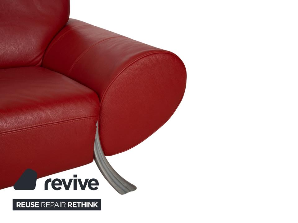 Rolf Benz 545 Leder Zweisitzer Rot Sofa Couch – Bild 3