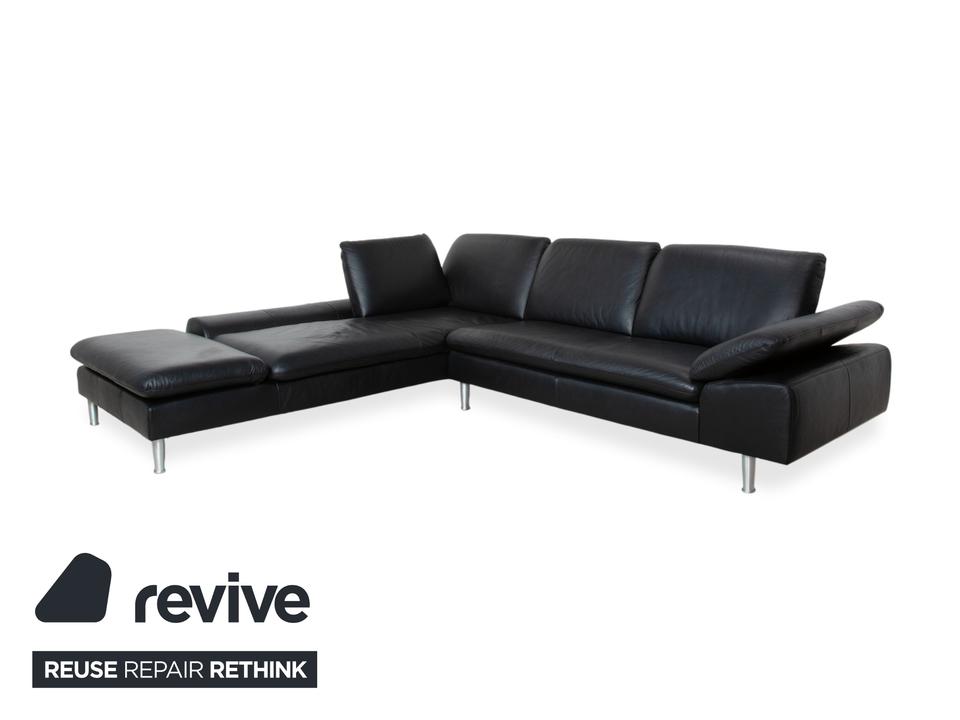 Willi Schillig Loop Leder Ecksofa Schwarz manuelle Funktion Sofa – Bild 8