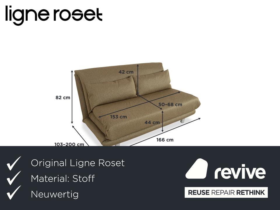 Ligne Roset Multy Stoff Dreisitzer Grün manuelle Schlaffunktion – Bild 2