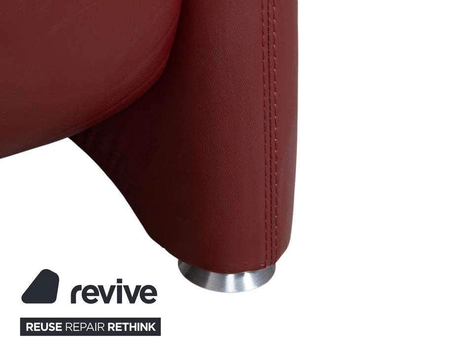 Himolla Leder Sessel Rot Kirschrot manuelle Funktion – Bild 9