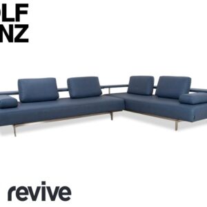 Rolf Benz Dono 6100 veganes Leder Ecksofa Blau Sofa Couch ✨