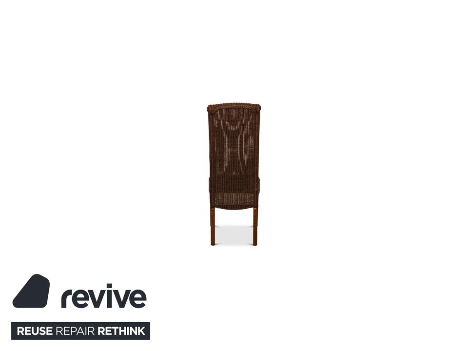 Lloyd Loom Holz Stuhl Braun Esszimmer – Bild 9