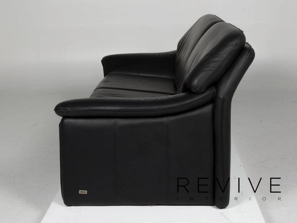 Laauser Atlanta Leder Sofa Schwarz Dreisitzer Couch ✨ – Bild 11