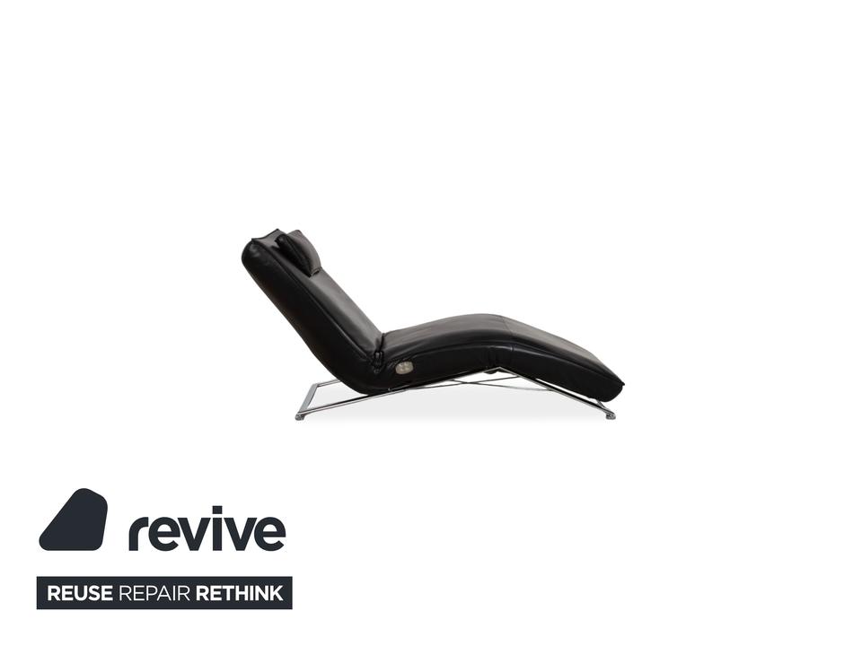 Koinor Jonas Liege Leder Schwarz mit Jeremiah Gestell Chrom – Bild 11