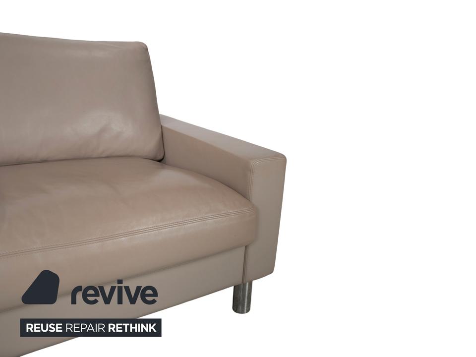 Erpo CL 500 Leder Dreisitzer Creme Beige Sofa Couch – Bild 3
