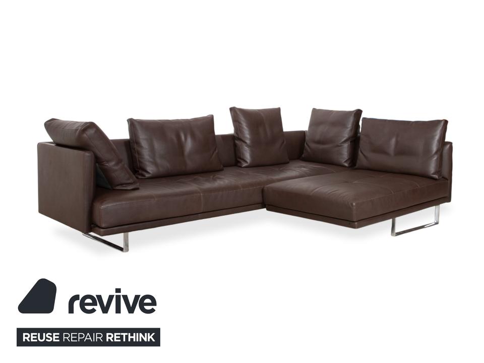 Walter Knoll Prime Time Leder Ecksofa Braun Recamiere Rechts – Bild 4