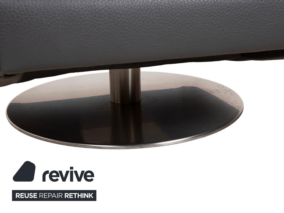 Natuzzi Relevé Leder Sessel Schwarz Anthrazit – Bild 7