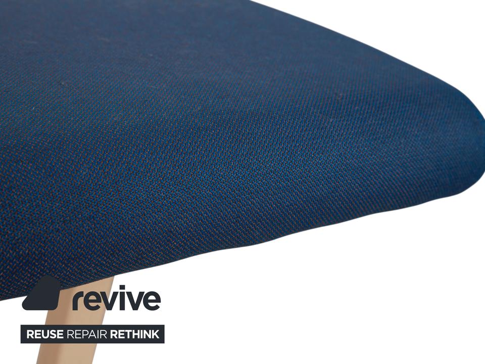 Varier Variable Kniestuhl Holz Esche Hocker Natur Stoff Blau – Bild 4