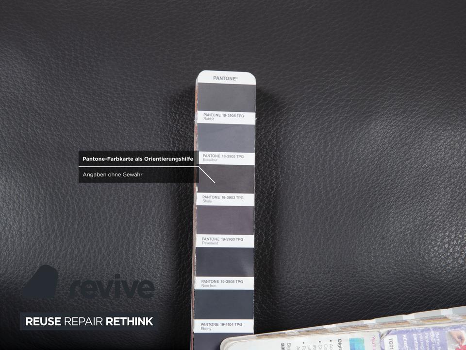 Natuzzi Relevé Leder Sessel Schwarz Anthrazit – Bild 10