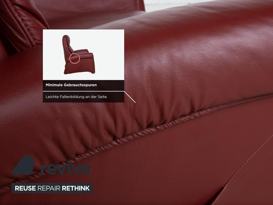 Himolla Leder Sessel Rot Kirschrot manuelle Funktion – Bild 13