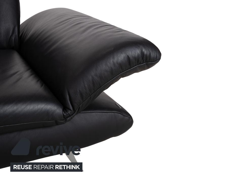 Koinor Rossini Leder Sofa Schwarz Zweisitzer manuelle Funktion – Bild 7