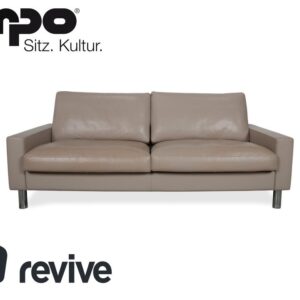 Erpo CL 500 Leder Dreisitzer Creme Beige Sofa Couch