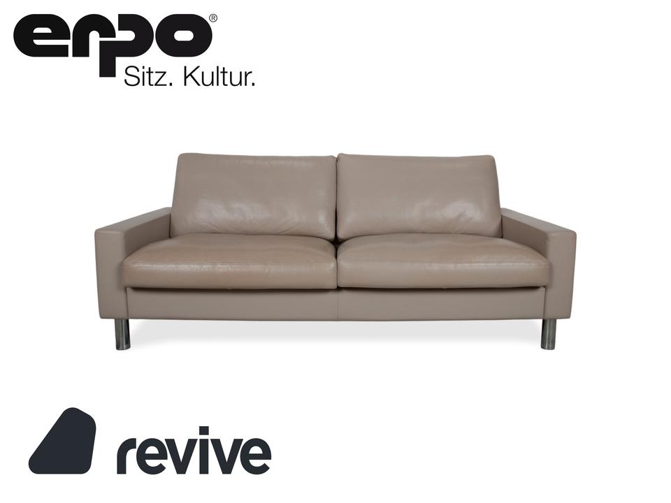 Erpo CL 500 Leder Dreisitzer Creme Beige Sofa Couch