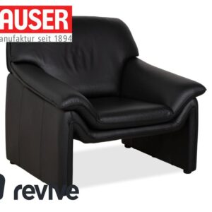 Laauser Atlanta Leder Sessel Schwarz