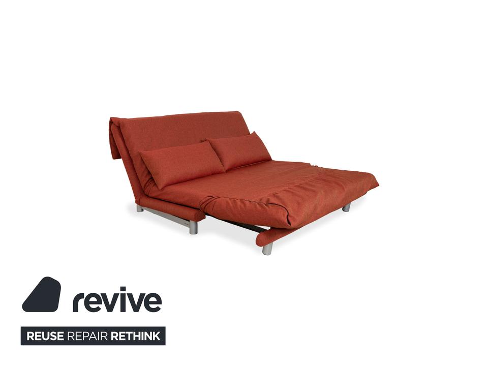 Ligne Roset Multy Stoff Dreisitzer Sofa Rot Rostbraun Neubezug – Bild 5