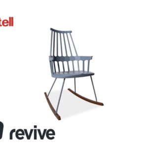 Kartell Comback Schaukelstuhl Holz Kunststoff Blau Patricia