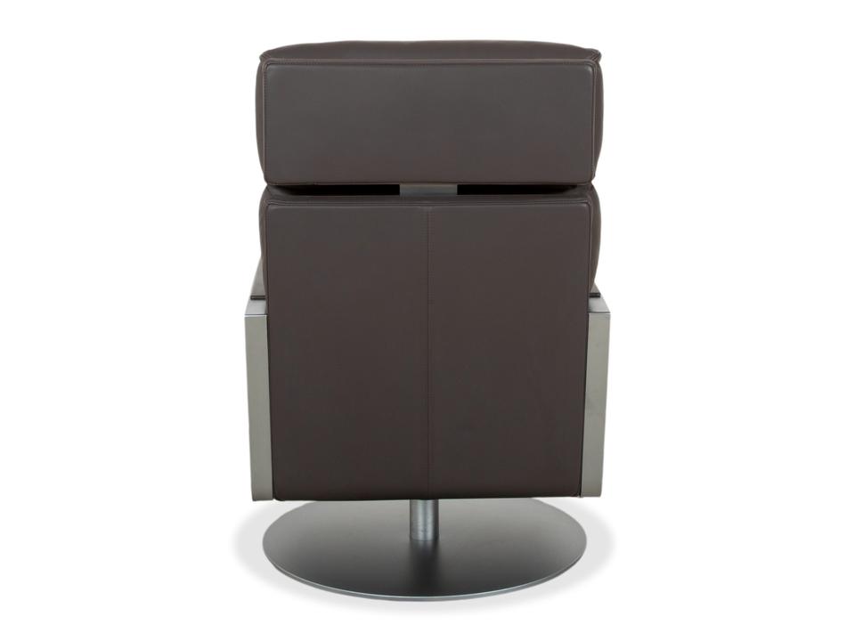 Rolf Benz Leder Metall Sessel Schwarz Anthrazit Dunkelbraun – Bild 17