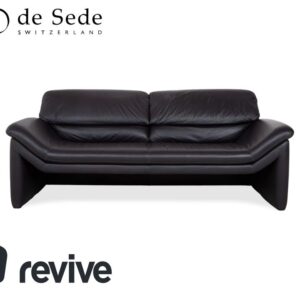 de Sede Hans Kaufeld Leder Zweisitzer Schwarz manuelle Funktion