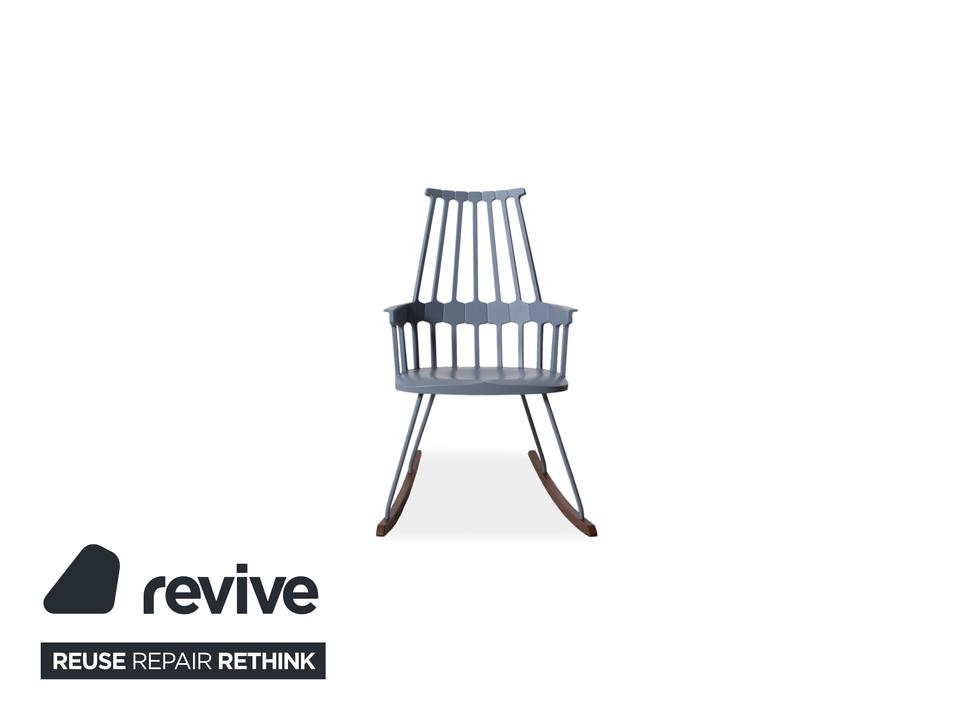 Kartell Comback Schaukelstuhl Holz Kunststoff Blau Patricia – Bild 12