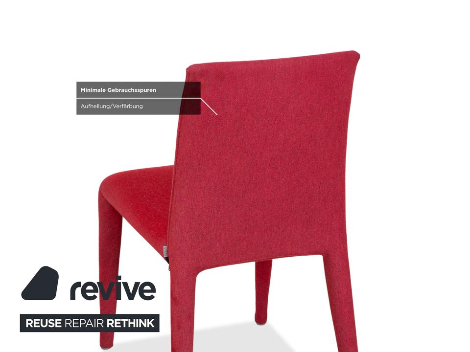 6er Garnitur B&B Italia Vol Au Vent Stoff Rot Weinrot Esszimmer – Bild 5