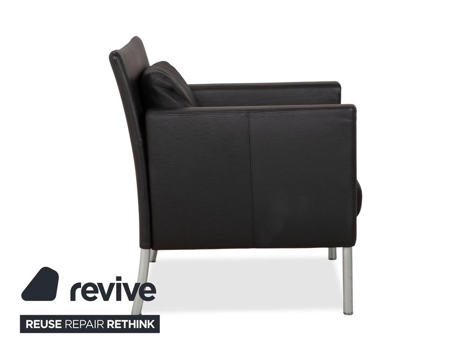 Walter Knoll Jason Leder Sessel Schwarz Nappa Leder Gestell – Bild 10