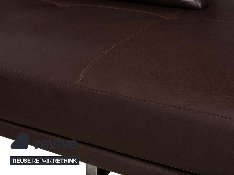 Walter Knoll Prime Time Leder Ecksofa Braun Recamiere Rechts – Bild 7