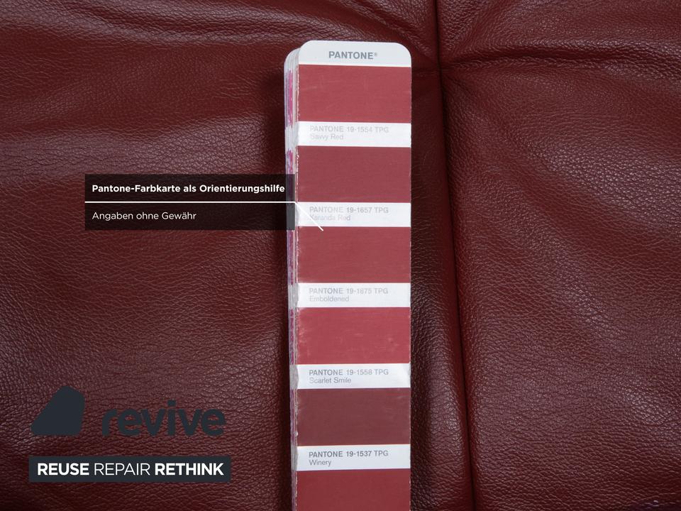 Himolla Leder Sessel Rot Kirschrot manuelle Funktion – Bild 14