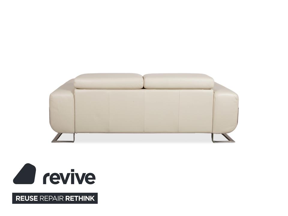 Joop 007 Leder Garnitur Dreisitzer & Zweisitzer Creme Sofa Couch – Bild 18