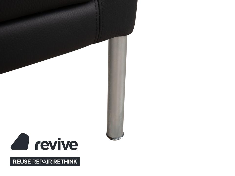 Walter Knoll Jason Leder Sessel Schwarz Nappa Leder Gestell – Bild 3