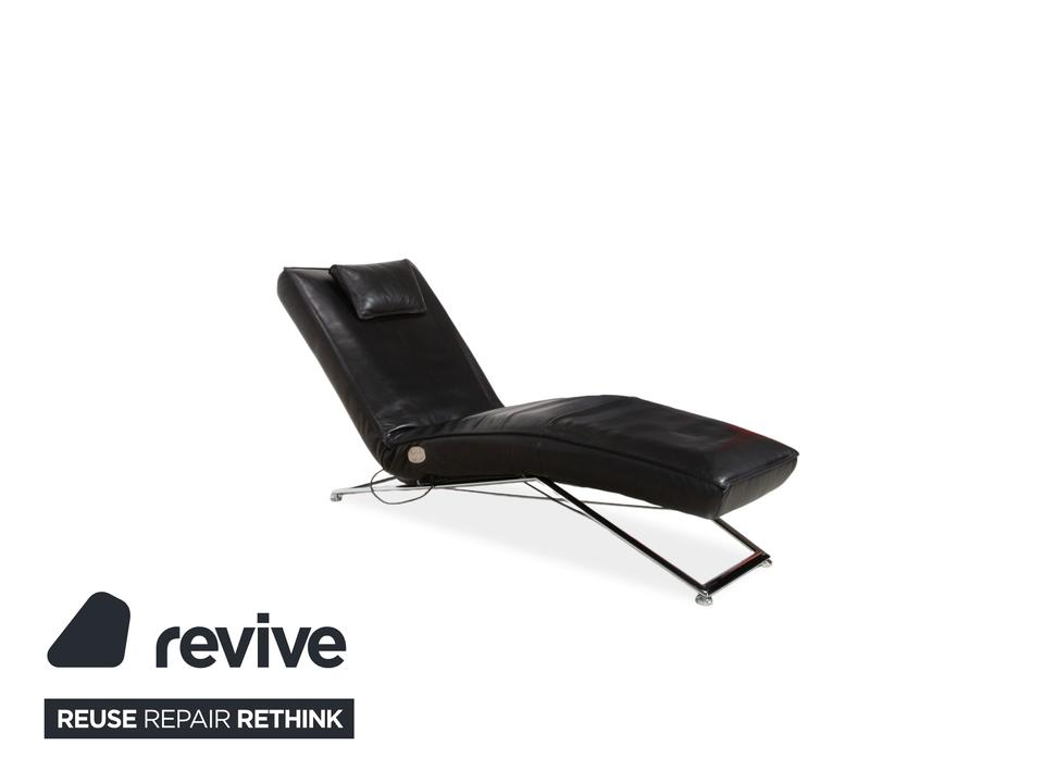 Koinor Jonas Liege Leder Schwarz mit Jeremiah Gestell Chrom – Bild 6