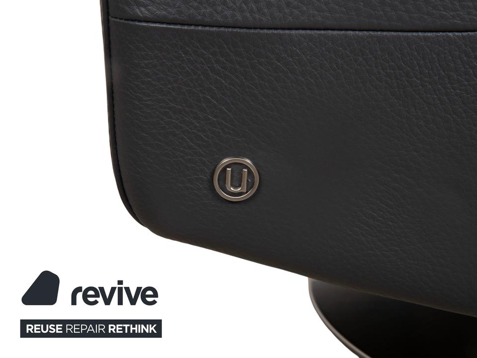 Natuzzi Relevé Leder Sessel Schwarz Anthrazit – Bild 11