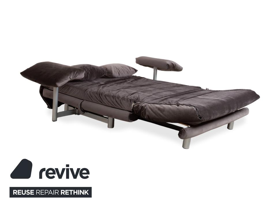 Ligne Roset Multy Zweisitzer inkl. Armlehnen Samt Stoff Grau ✨ – Bild 7