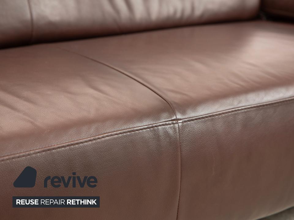 Willi Schillig Taboo Leder Dreisitzer Braun manuelle Funktion – Bild 6