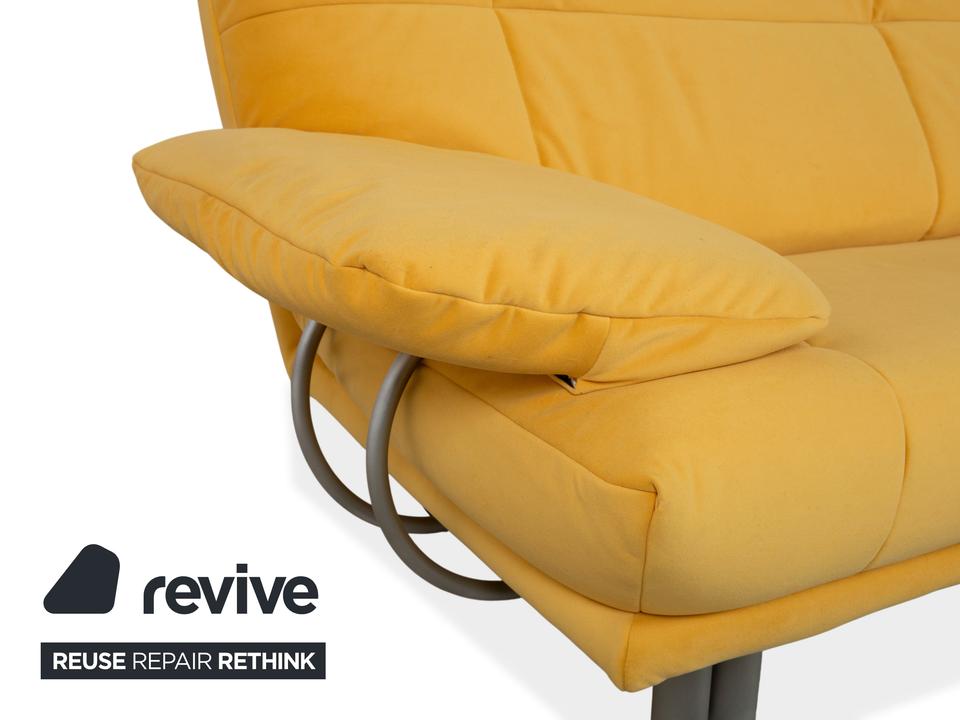 Rolf Benz BMP 418 Zweisitzer Stoff Gelb Couch Neubezug ✨ – Bild 3