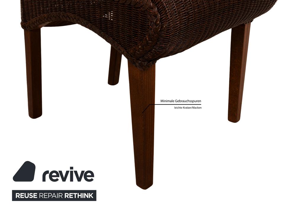 Lloyd Loom Holz Stuhl Braun Esszimmer – Bild 5