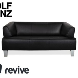 Rolf Benz 2300 Leder Zweisitzer Schwarz Sofa Couch