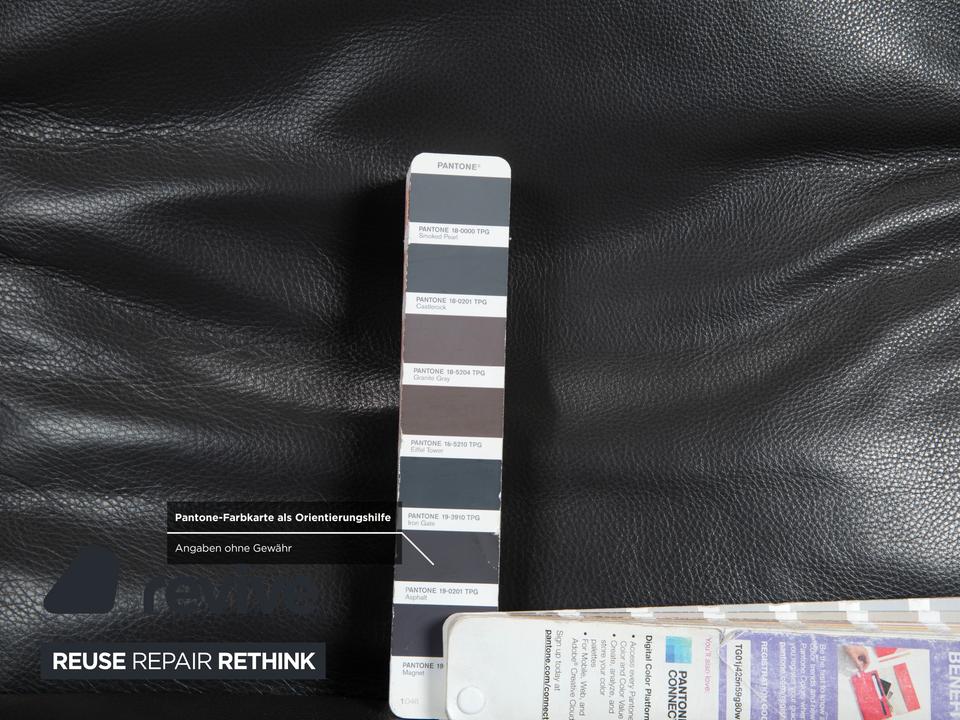 Koinor Raoul Zweisitzer Leder Sofa Grau manuelle Funktion Couch – Bild 15