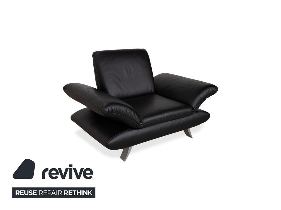 Koinor Rossini Leder Sessel Garnitur Schwarz manuelle Funktion – Bild 4