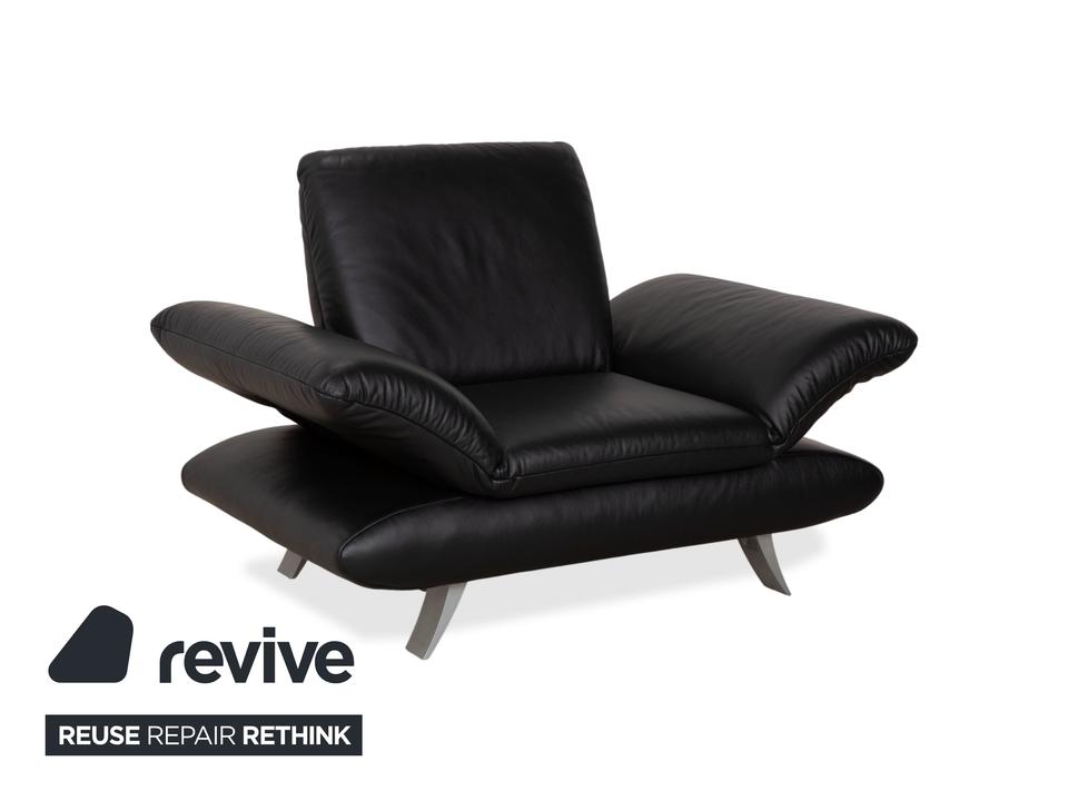 Koinor Rossini Leder Sessel Garnitur Schwarz manuelle Funktion – Bild 3