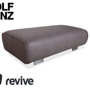 Rolf Benz 6300 Leder Hocker Braun Taupe veganer Neubezug (GAVIN ✨