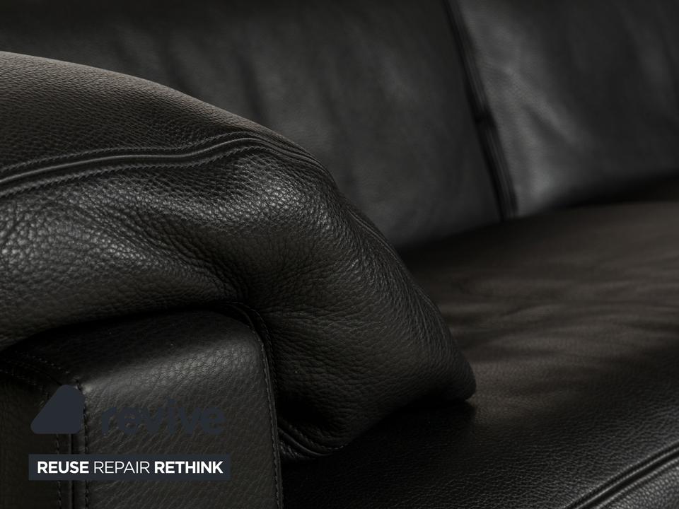 Erpo CL 100 Leder Dreisitzer Schwarz Sofa Couch – Bild 3