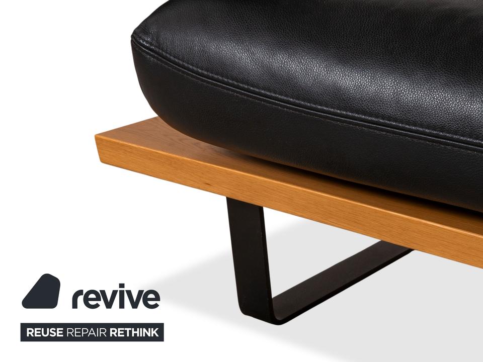 Koinor Marylin Leder Ecksofa Schwarz Holz manuelle Funktion Sofa – Bild 6