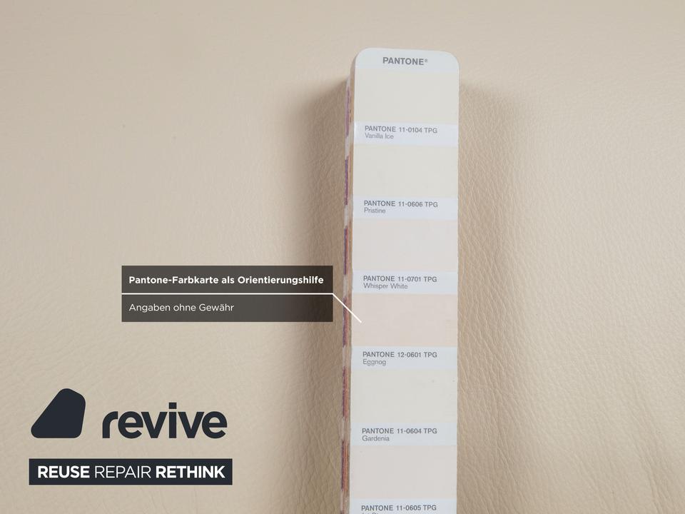 Joop 007 Leder Garnitur Dreisitzer & Zweisitzer Creme Sofa Couch – Bild 12