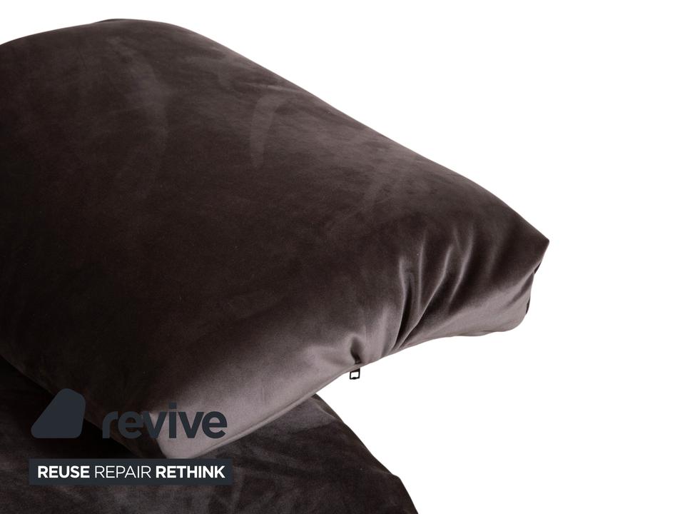 Ligne Roset Multy Zweisitzer inkl. Armlehnen Samt Stoff Grau ✨ – Bild 12