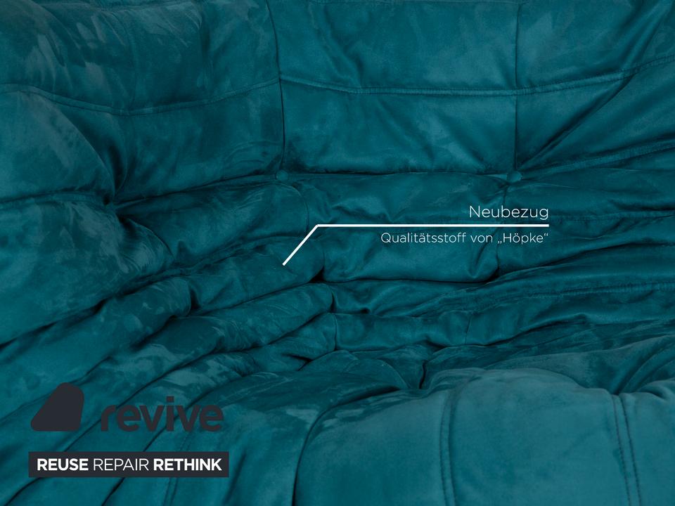 ligne roset Togo Stoff Sessel Blau Neubezug ✨ – Bild 4