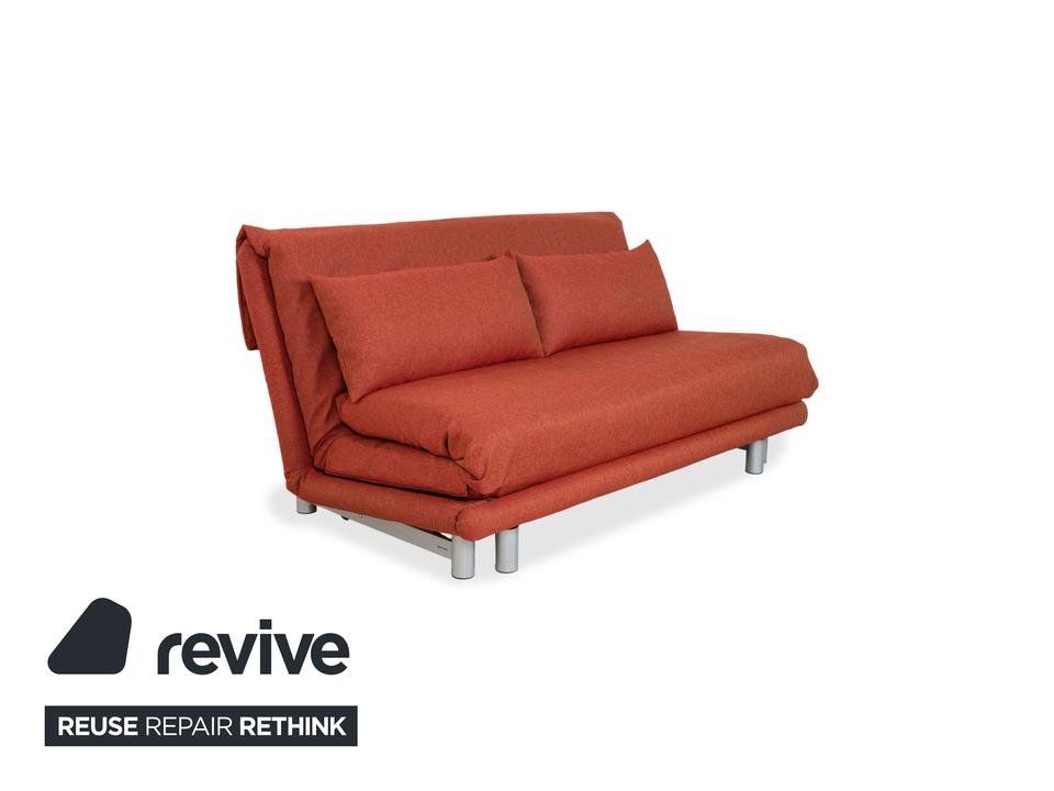 Ligne Roset Multy Stoff Dreisitzer Sofa Rot Rostbraun Neubezug – Bild 3