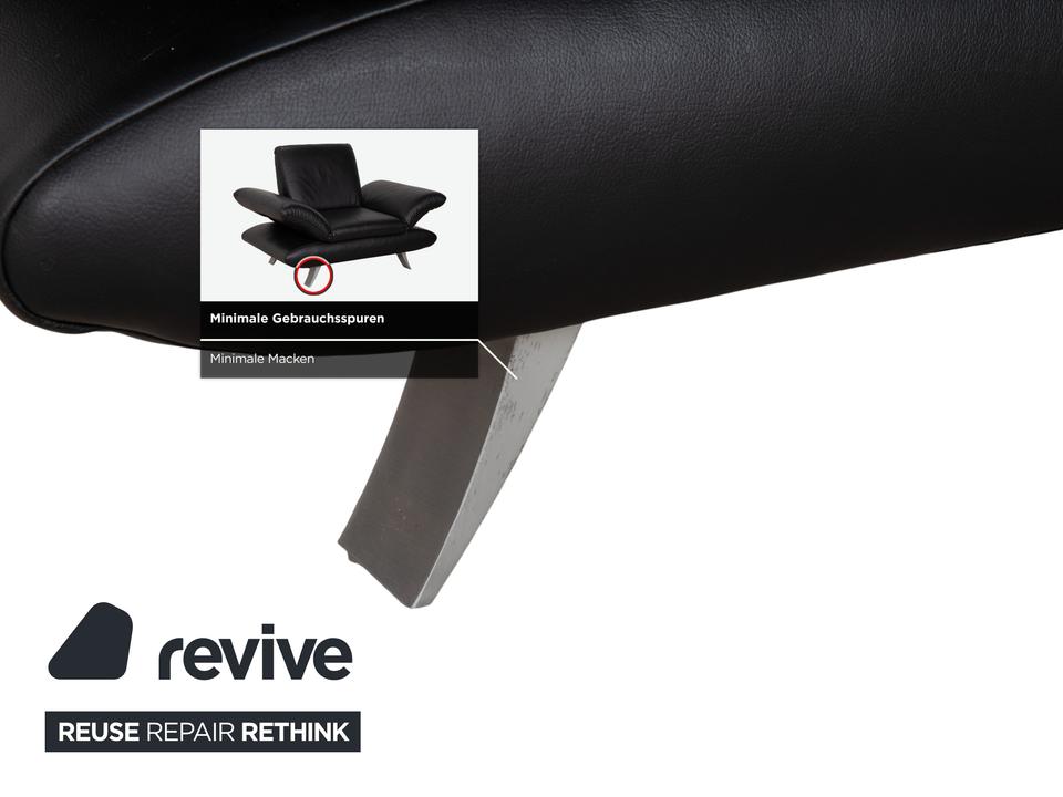 Koinor Rossini Leder Sessel Garnitur Schwarz manuelle Funktion – Bild 11